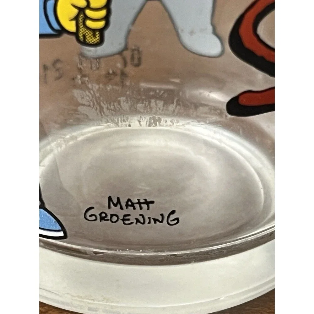 Simpsons Drinking Juice‎ Glass Bart Baby Maggie Rare Promo 2021 Slingshot Snow